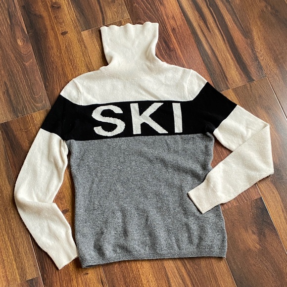 360 Cashmere 100% Cashmere Ski Turtleneck Lightweight Sweater - Picture 1 of 9